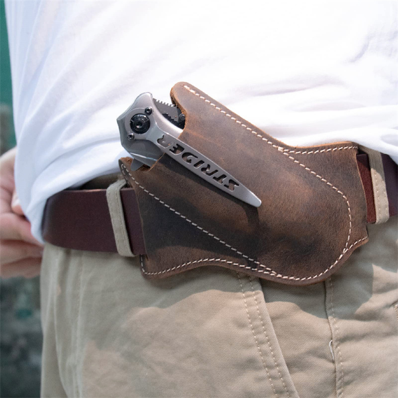 1PC Leather Knives Sheaths Fol - Edc Everyday Carry Knives ulasan dan harga