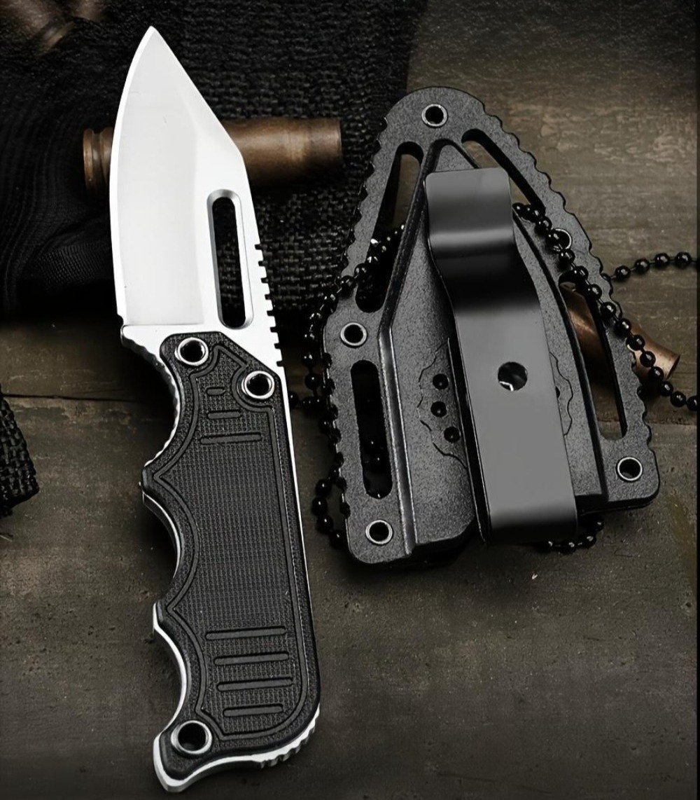 Portable Neck Knife with Kydex - Edc Carry Fixed Blade ulasan dan harga