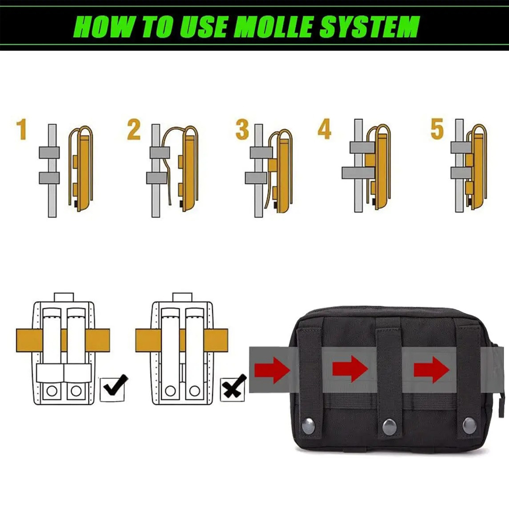 1000D Nylon Laser Cut Molle Ad - Edc Carry Pack ulasan dan harga