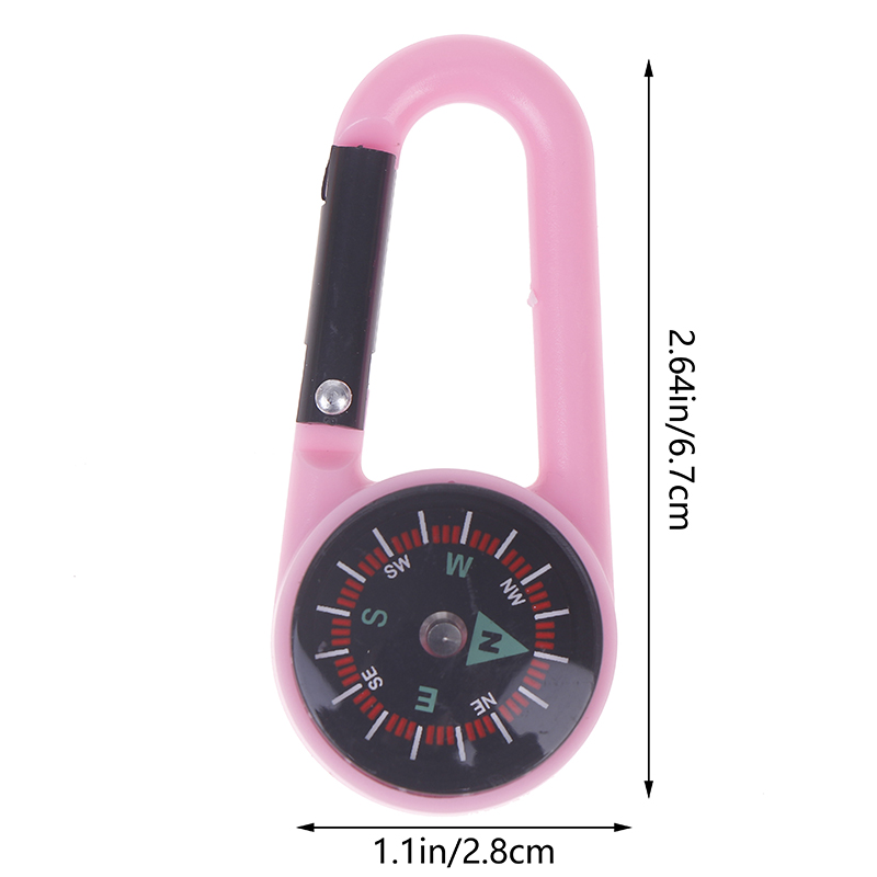 Outdoor ABS Mini Compass Carab - Compass Keychain Mini ulasan dan harga