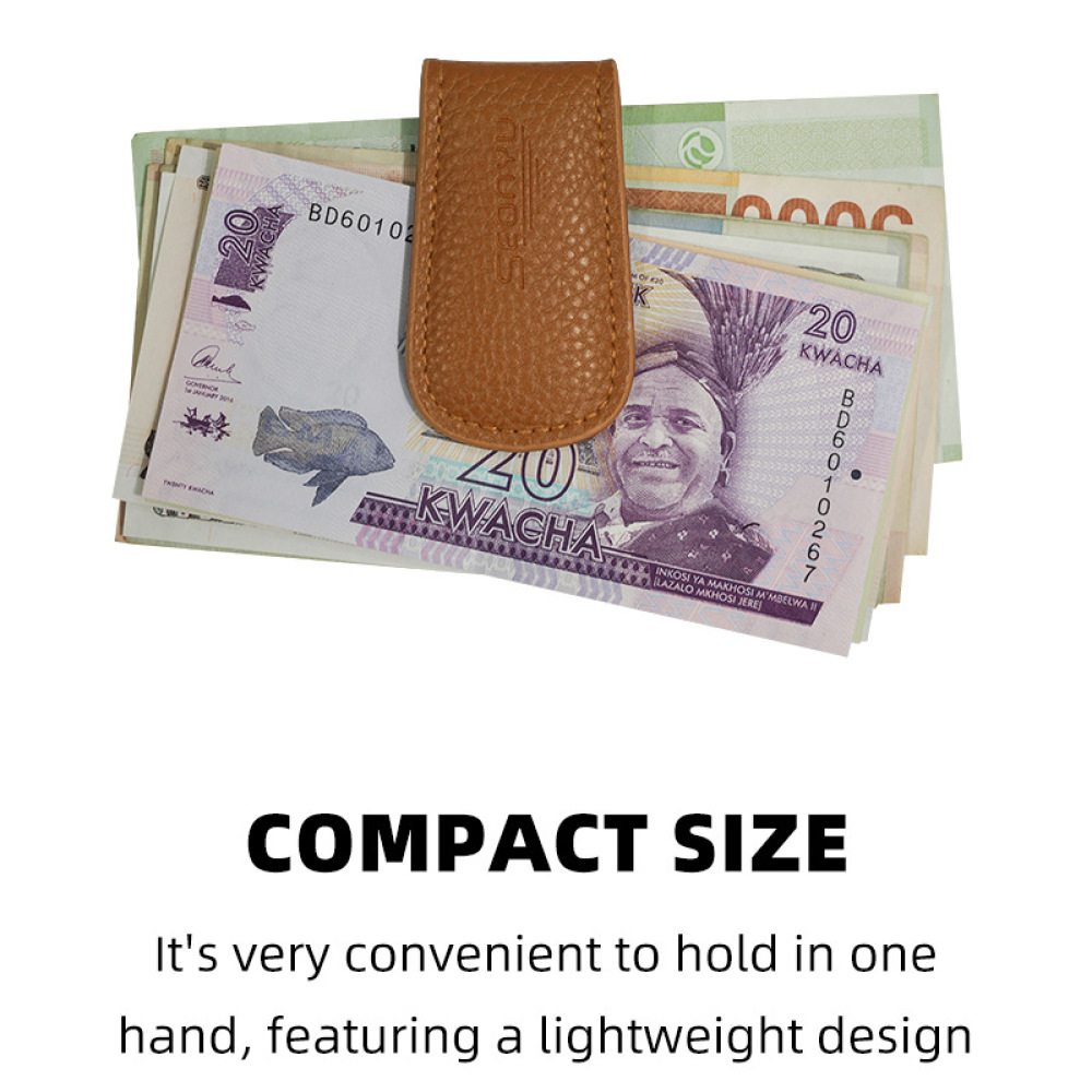 Luxury Cowhide Leather Magneti - Money Clip Magnetic ulasan dan harga