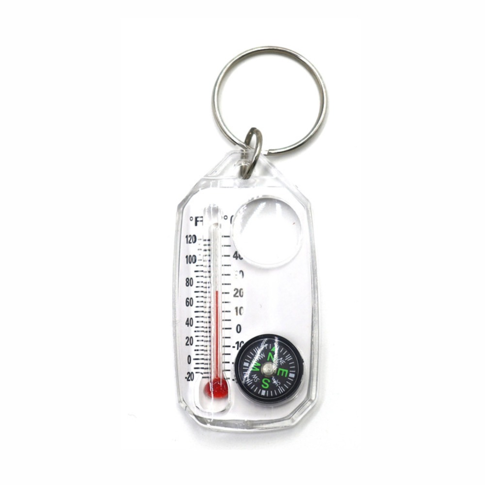 Portable 3-in-1 Function Mini  - Compass Keychain Mini ulasan dan harga