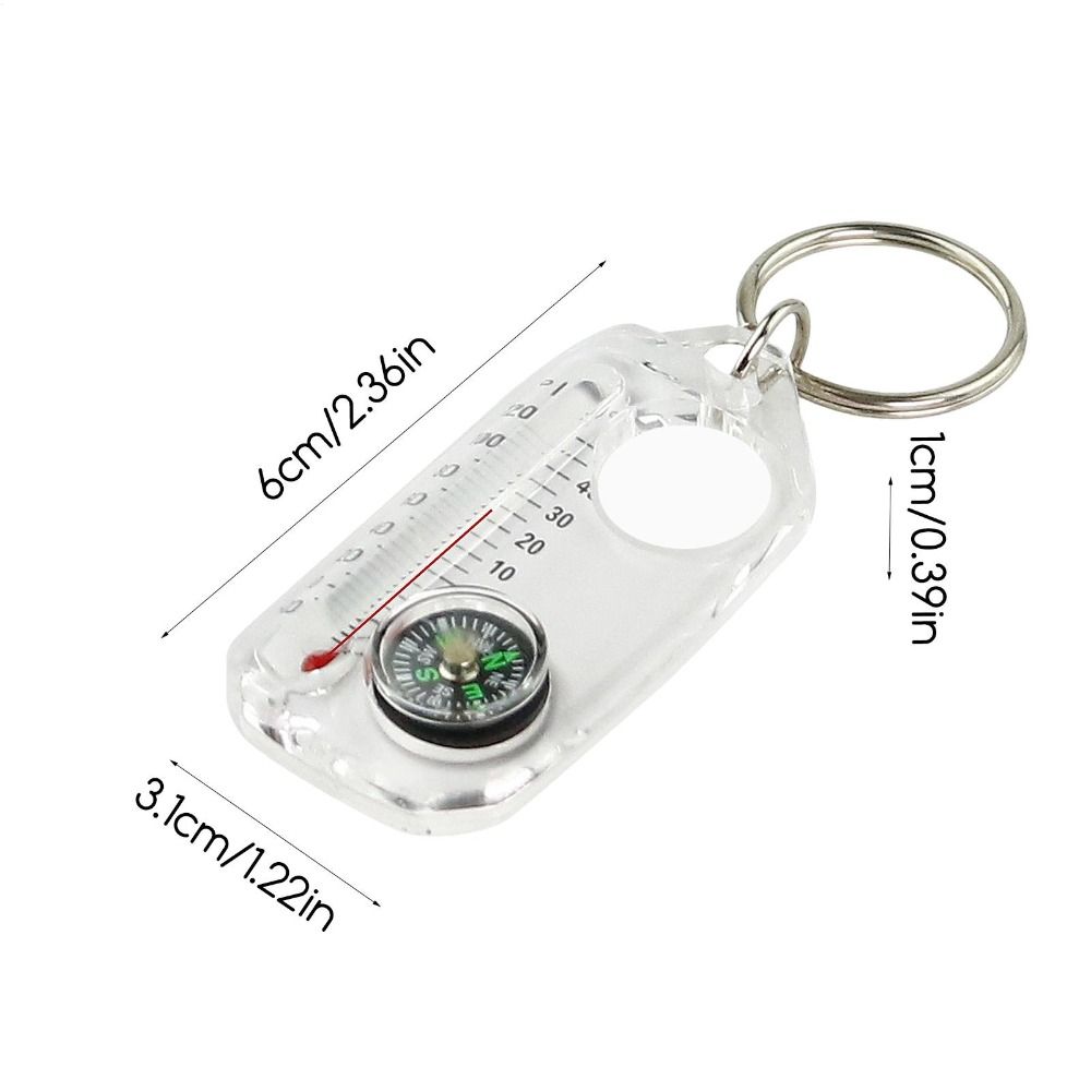 Portable 3-in-1 Function Mini  - Compass Keychain Mini ulasan dan harga
