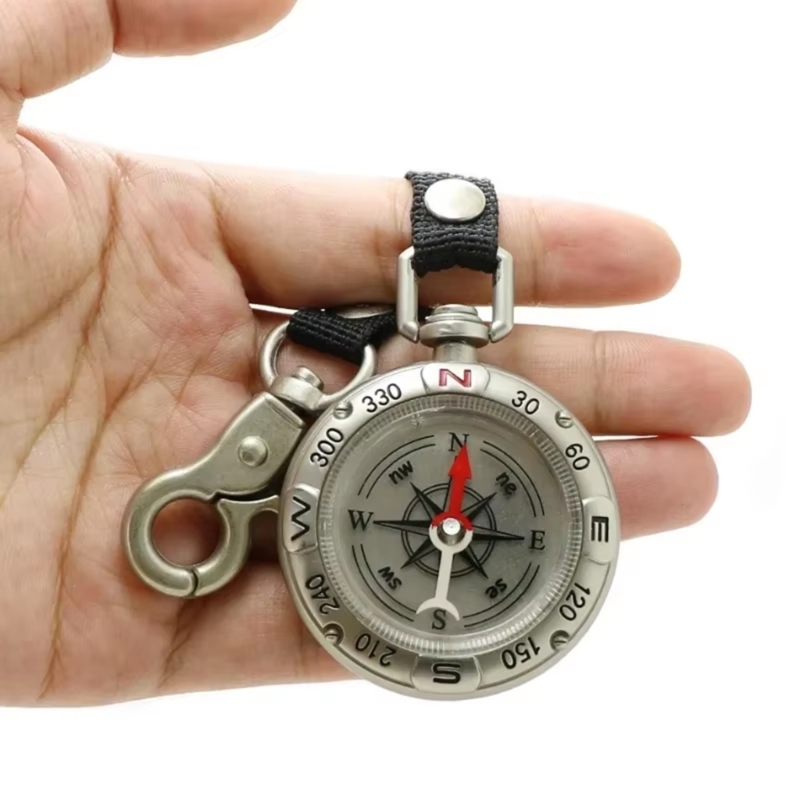 Mini Compass With Lanyard Key  - Compass Keychain Mini ulasan dan harga