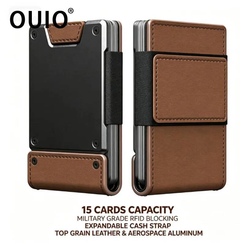 OUIO Men's RFID Blocking Minim - Money Clip Magnetic ulasan dan harga