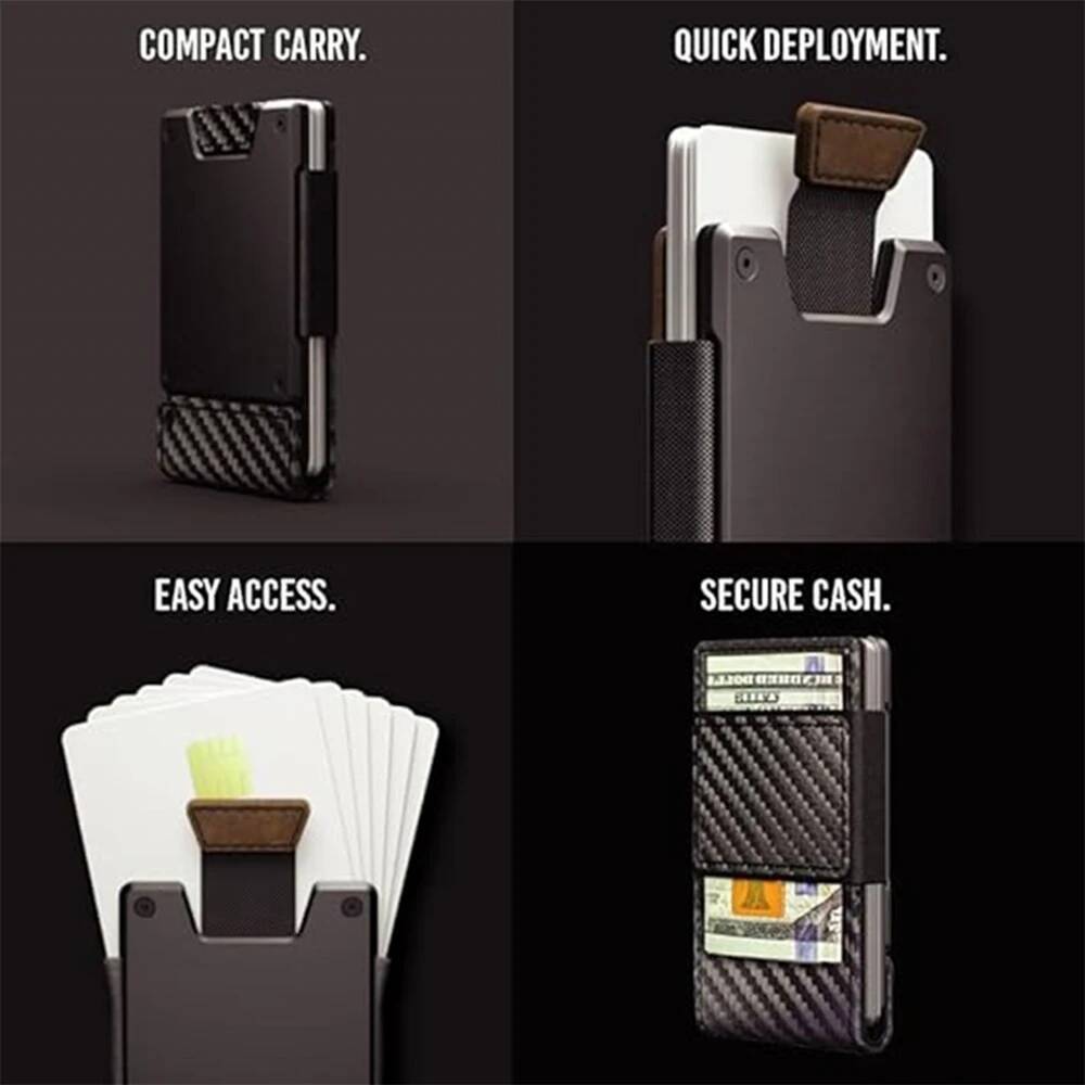 OUIO Men's RFID Blocking Minim - Money Clip Magnetic ulasan dan harga