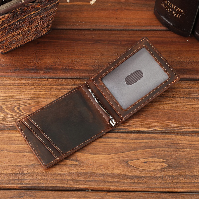 Genuine Leather Money Clip Wal - Money Clip Magnetic ulasan dan harga